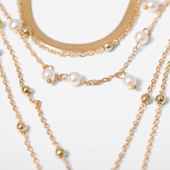 Pearls Layered Adjustable Necklace New - Picture 3 of 8